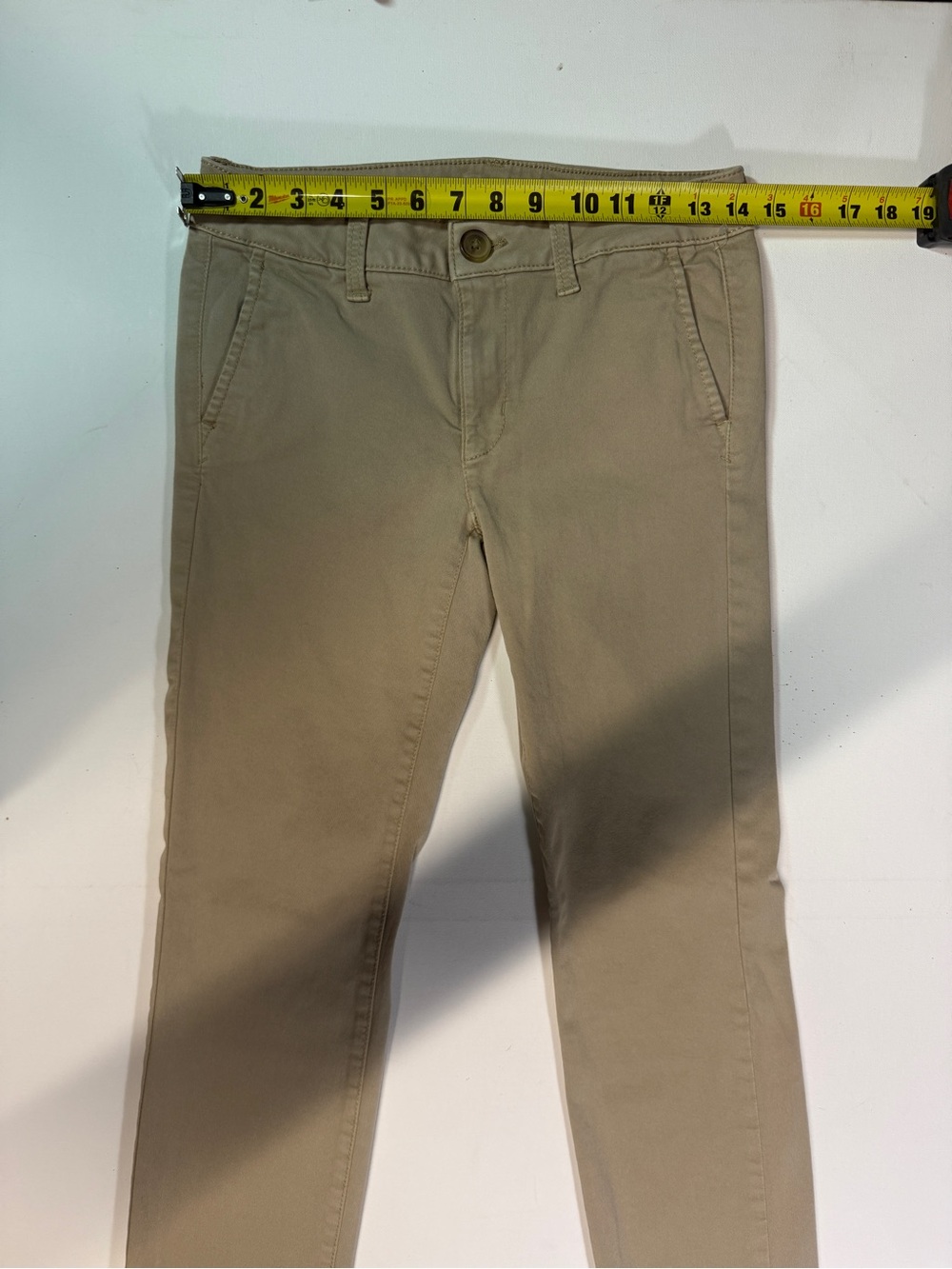 American Eagle Outfitters Slim Fit Chino Pants in Light Tan - Picture 8 of 10